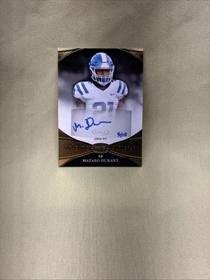 2022 Sage Aspire #ASP-MD MATAEO DURANT GOLD AUTO Autograph RC Duke /10 🔥 - Image 1 of 2