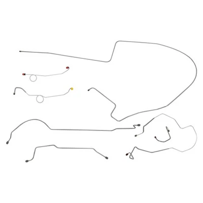 1968-69 Dodge Charger Power Disc Brake Line Kit Right Port 1pc F To R 8-3/4 OE - Image 1 of 4