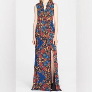 Alice + Olivia Marianna Kaleidoscope Garden Floral Maxi Dress size 2 - Picture 1 of 13