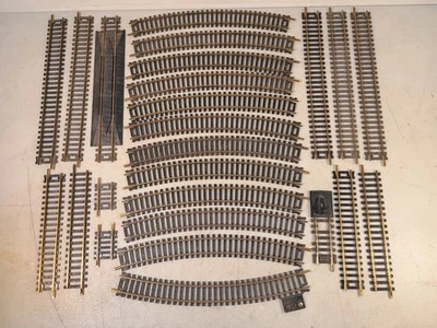 Lot 25 Atlas HO Scale Brass Track Curved Straight Rerailer Terminal EOL Bumper - Image 1 of 4