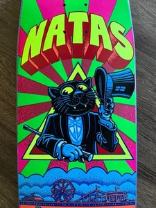 Natas Kaupas CIRCUS KITTEN 101 Skateboards neon handscreened santa cruz sma - Picture 1 of 11
