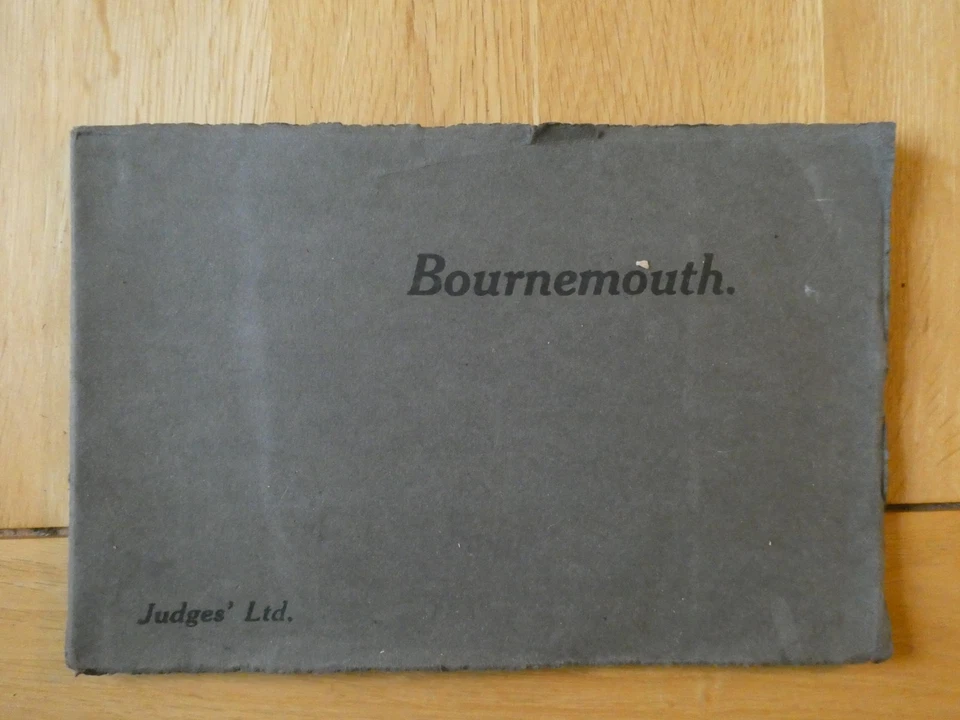 1930s Booklet of 12 Mounted Real Photo Postcards of Bournemouth, Dorset - Image 1 of 4