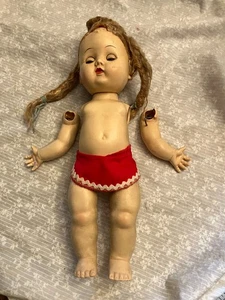 10 Zoll Vintage Lauflernpuppe. Arme neu zusammengebaut werden müssen. Beine noch Steuerkopf Movem - Bild 1 von 8