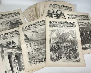 Reissue Harper’s Weekly Newspapers 1861 Civil War Lincoln Full Year Lot 52 1961 - Picture 1 of 23