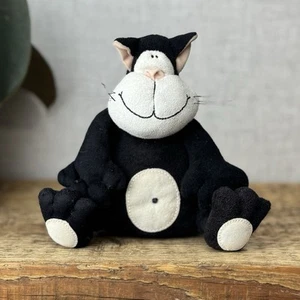 Jellycat Pequeño Aumble Cat - Pequeño Gamuza Negro Gato Retirado Raro De Colección Mini 6” - Imagen 1 de 12
