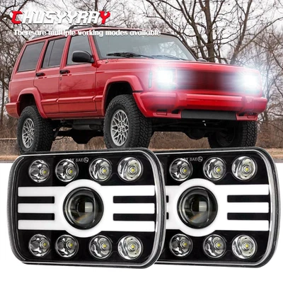 120W 7x6 5x7" Led Headlight HI/LO DRL Beam for Ford F650 F750 E-150 E-250 F150 - Image 1 of 4