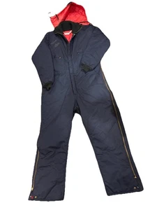 WearGuard Insulated Navy Blue Mens Regular XL Hooded Pocket Work Overall USA - Picture 1 of 7