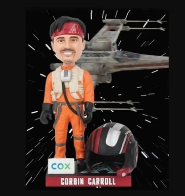 2025 Corbin Carroll Diamondbacks SGA Bobblehead STAR WARS Fighter Pilot - Image 1 of 4