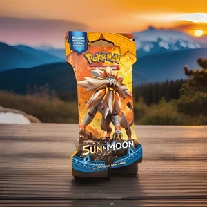 2017 Pokémon Sol y Luna Base Set Solgaleo Colgador Blister Pack TCG - Imagen 1 de 7