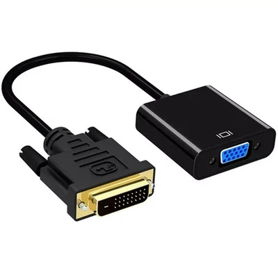 Plug-N-Play DVI to VGA Cable Adapter 1080P HD Converter No Drivers Needed - Image 1 of 4