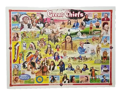 Rompecabezas completo 2001 White Mountain Indian Chiefs 1000 piezas # 194 Foto 1 de 4