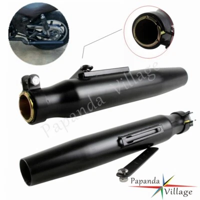 Silenciadores de escape cónicos de colección con puntas para Harley Café Racer Chopper Foto 1 de 4