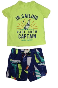 Carter's 2-Pc. Rash guard & Sailing-Print Swim Trunks Set, Baby Boys (3 months) - Picture 1 of 6
