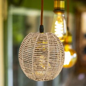 Lamp Shell Shade Rope Lamtern Lampshade Rattan Lamp Shade Wicker Lamp Shade - Picture 1 of 12