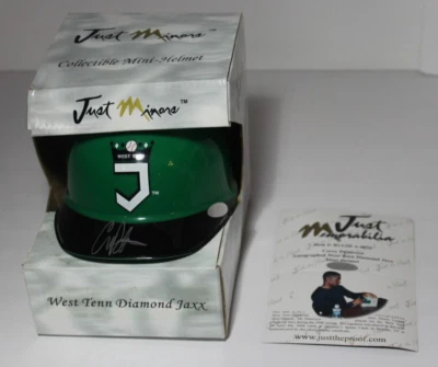 Casco de béisbol 2000 firmado por Corey Patterson West Tenn Diamond Jacks Chicago Cubs Foto 1 de 4