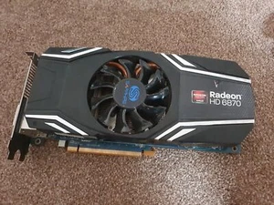 AMD Radeon HD6870 1GB 2x DVI 1x HDMI 2x Mini DP Graphics Card GPU - Picture 1 of 6