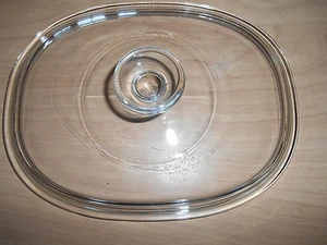 Pyrex ovaler, länglicher Glasdeckel F 12 C top  - Bild 1 von 2