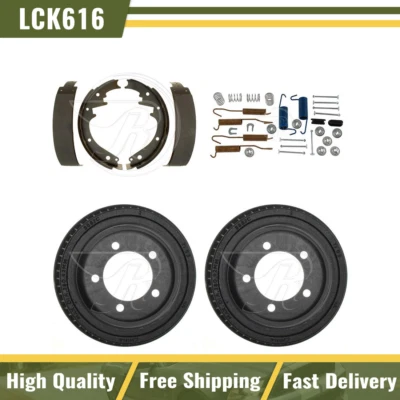 Tambores de freio traseiro e sapatas de freio kit de mola compatível com 1974 1975-1977 Jeep CJ5 - Imagem 1 de 4