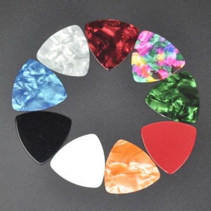 50pcs Medium 0.71mm 346 Rounded Triangle Guitar Picks Plectrums Blank Celluloid - Picture 1 of 30