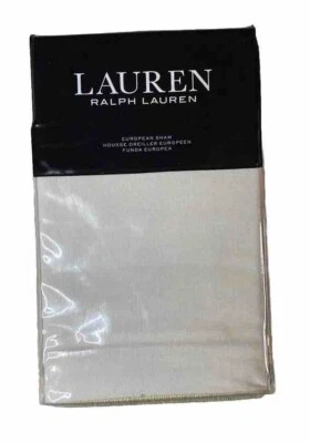 Ralph Lauren Polo One 1 Estella European Sham Pillow Cover Classic Cream $170 - Image 1 of 4
