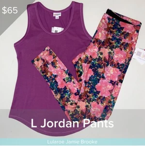 NWT LulaRoe Rise Fearless Size Large Workout Athletic Yoga Floral - Picture 1 of 1