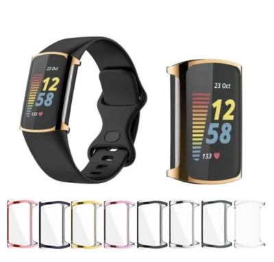 Fitbit Charge 5 / 6 Case TPU Cover Screen Protector Bumper Shell Thin Design