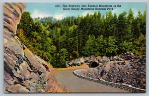Postkarte Highway, der Berge tunnelt Der Great Smoky Mountains Nationalpark - Bild 1 von 2