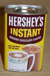 Hershey's Instant Chocolate Milk Mix Tin SEALED Unopened PROP 16 oz 1970s # - Picture 1 of 2