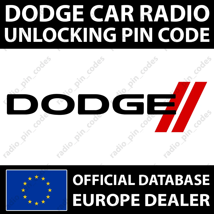 DODGE RADIO PIN CODE CALIBER CHALLENGER CHARGER DURANGO GRAND CARAVAN JOURNEY - Bild 1 von 4