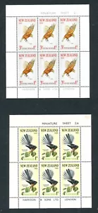 New Zealand Stamps 1965 - 2 Miniature Sheets MS832c Birds CV £40+ Mint - Picture 1 of 4