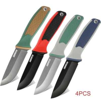 Cuchillo de hoja fija Full Tang de 8 pulgadas cuchillos tácticos de caza con funda cuchillo EDC Foto 1 de 4