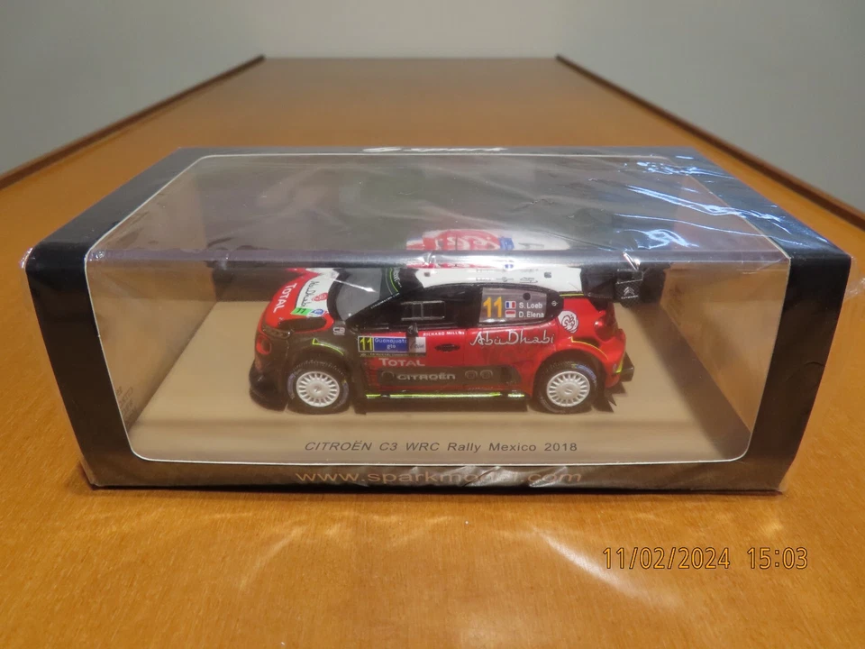 Spark S5962 Citroen C3 WRC+ #11 S.Loeb - D.Elena Rally Messico 2018 1:43 - Immagine 1 di 4