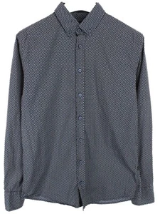 Hugo Boss Black Label Slim Fit Mabsoot Formal Shirt Men's Large Geometric - Picture 1 of 8