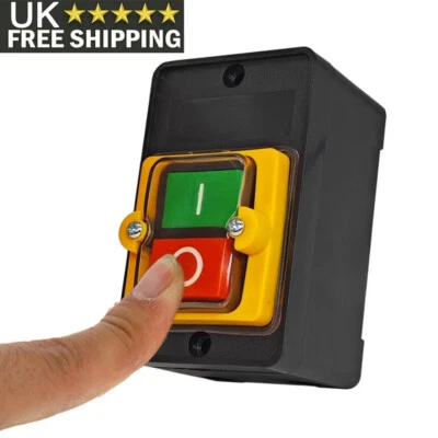 Waterproof Motor Bench Drill Switch Machine ON/OFF Button for 10A 380V KAO-10KH - Image 1 of 4