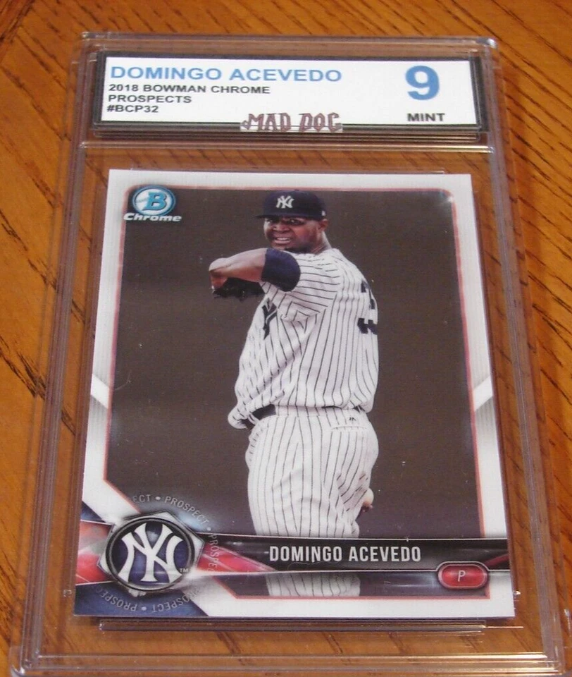 DOMINGO ACEVEDO Rookie****2018 BOWMAN CHROME****MINT 9****YANKEES--Mad Dog - Image 1 of 1