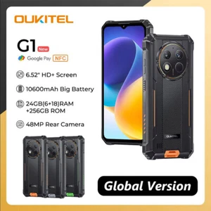 Oukitel G1 IP68 Rugged Smartphone 6.52'' HD+ 10600mAh 24GB+256GB Android14 48MP - Picture 1 of 19