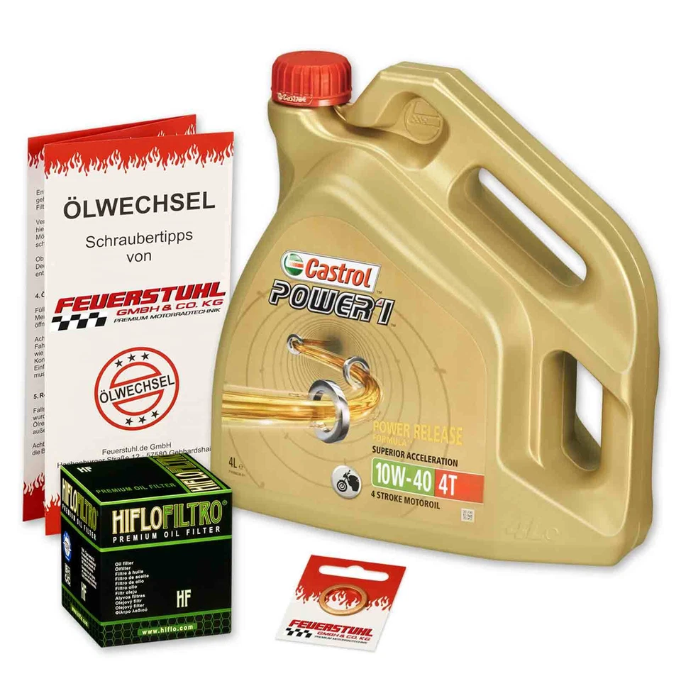 Triumph Street Triple 675 /R /RX, D67LD L67LR; Castrol Power1 10w40 Öl + Filter - Bild 1 von 1