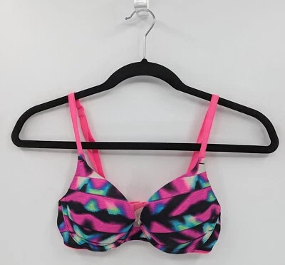 Sutiã Victoria's Secret ROSA 32B colorido geométrico push up-LEIA - Imagem 1 de 4