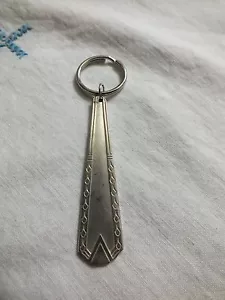 Vintage Silver Plated Spoon Handle Made Into a Keychain Unique One of a Kind #4 - Picture 1 of 3