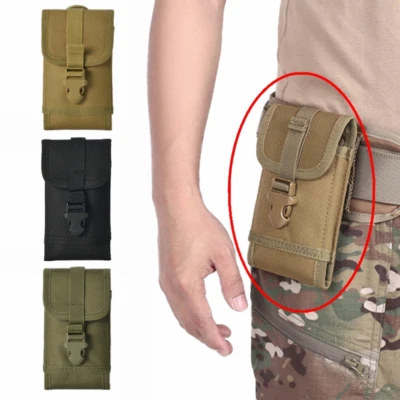 Tactical Molle Cell Phone Pouch Belt Bag Outdoor Travel Backpack Waist EDC Bag - Image 1 of 4