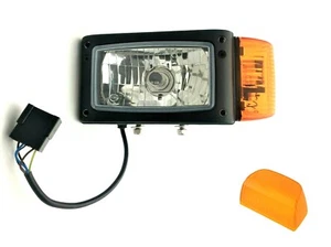 Faro con intermitente izquierdo 24V tractor excavadora carretilla elevadora con pantalla de lámpara - Imagen 1 de 13