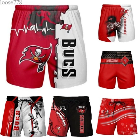 Tampa Bay Buccaneers Men's Beach Shorts Summer Casual Swim Trunks Sports Shorts Cover
