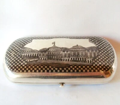 russische Dose 84 Silber Tabatiere um 1867 Tabakdose 875 Silber / CU 113 (39) - Bild 1 von 4