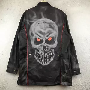 Snap-On Tools FR Welding Jacket Flaming Skulls Men's Size XL Black Red NWOT New - Picture 1 of 17