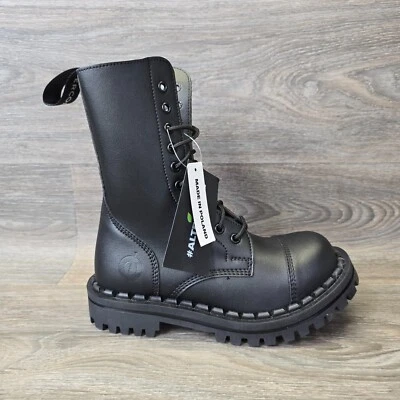 Botas de Combate Dolls Kill Altercore Mujer 5 Negro Encaje Punk Gótico Grunge LEER DEFECTOS Foto 1 de 4