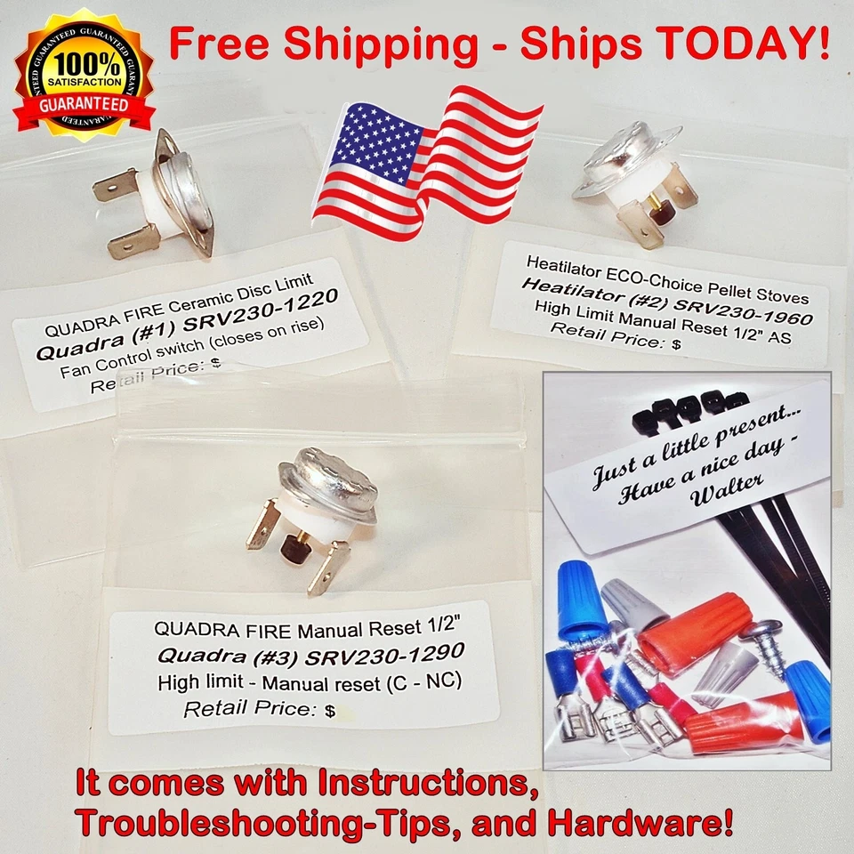 Juego de 3 piezas de discos a presión de cerámica calentador Eco-Choice ECO-ADV-PS35 kit se envía HOY Foto 1 de 4