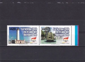 Chile mnh set lighthouse, water fountain 2010 - Picture 1 of 1