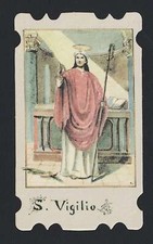 Santino Holy Card image pious image of saints S Virgilio