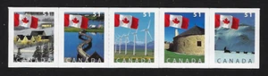 Kanada Briefmarken — 5er Streifen — Flaggenausgaben #2135@#2139 — postfrisch - Bild 1 von 1
