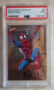 2022 Marvel Metal Universe #64 Spider-Man PSA 9 Pop 42 Clean Case Neu PSA Label - Bild 1 von 3